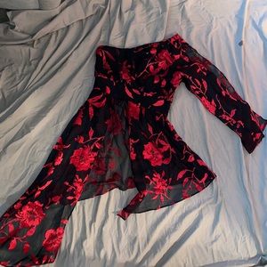 Venus black and red formal shirt
